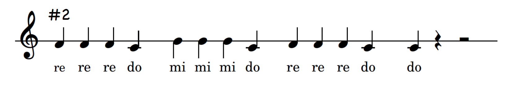 Mi Re Do Melodies 2 score