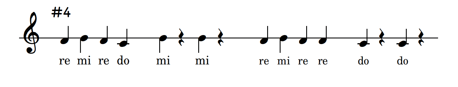 Mi Re Do Melodies 4 score