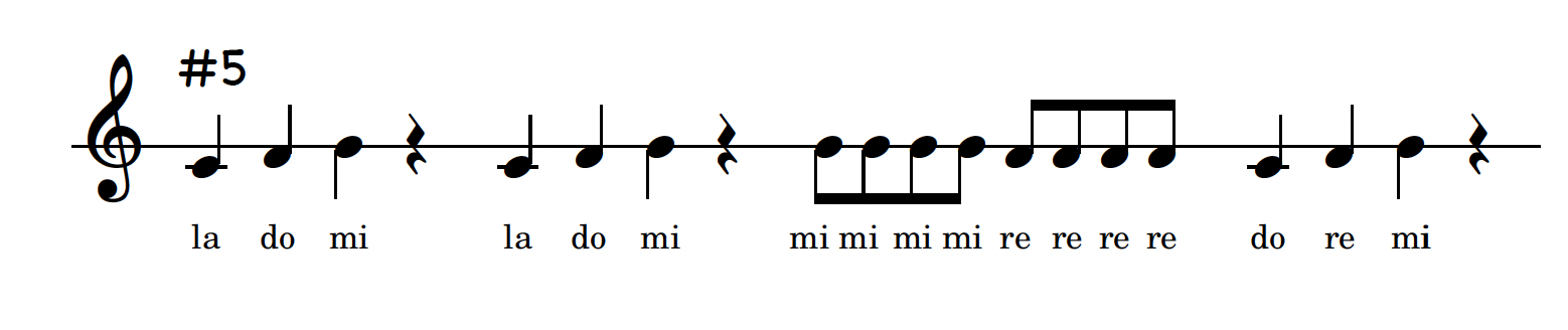Mi Re Do Melodies 5 score