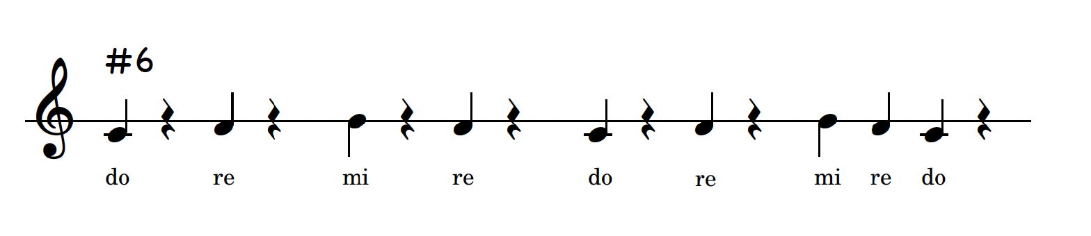 Mi Re Do Melodies 6 score